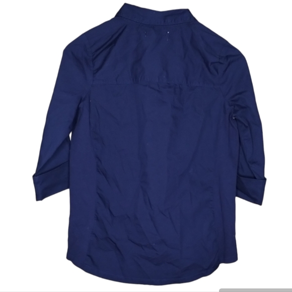 -440 Emily Daniel's blouse with pockets 3/4 sleeve top pullover women size S - Picture 2 of 9